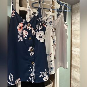 Set of 3 flowy tanks - size M